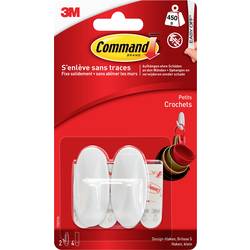 3M Háčky Command™ Small Designer (d x š x v) 54 x 25 x 22 mm bílá Množství: 2 ks