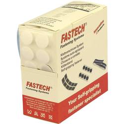 FASTECH® B20-COIN000005 kulaté suché zipy, zalepení hotmelt , háčková a flaušová část, (Ø) 20 mm, bílá, 460 díly