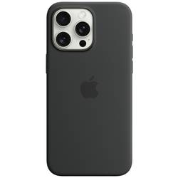 Apple Silicon Case MagSafe zadní kryt na mobil Apple iPhone 15 Pro Max černá indukční nabíjení, odolné vůči nárazům