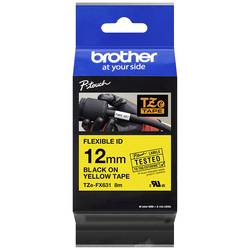 páska flexibilní Brother TZe-FX, TZ-FX TZe-FX631 Barva pásky: žlutá Barva písma:černá 12 mm 8 m