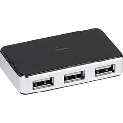 Vivanco IT-USBHUB4PWR 4 porty USB 2.0 hub černá, stříbrná
