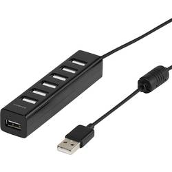 Vivanco IT-USBHUB7PWR 7 portů USB 2.0 hub černá