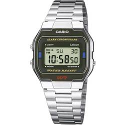 Casio chronografické náramkové hodinky A163WA-1QES (d x š x v) 36.8 x 33 x 9.1 mm stříbrná Materiál pouzdra=nerezová ocel materiál řemínku=nerezová ocel