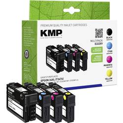KMP Ink náhradní Epson 34XL, T3476, T3471, T3472, T3473, T3474 kompatibilní kombinované balení černá, azurová, purpurová, žlutá E222XV 1637,4005