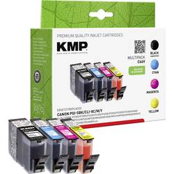 KMP Ink náhradní Canon PGI-5BK, CLI-8C, CLI-8M, CLI-8Y kompatibilní kombinované balení černá, azurová, purppurová, žlutá C66V 1504,0005