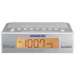 Sangean RCR-5 RCR5 radiobudík, FM, AM, AUX, stříbrná, bílá