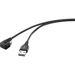 Renkforce USB kabel USB 2.0 USB-C ® zástrčka, USB-A zástrčka 1.00 m černá RF-4609276