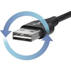 Renkforce USB kabel USB 2.0 USB-C ® zástrčka, USB-A zástrčka 1.00 m černá RF-4609276