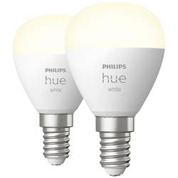 Philips Lighting Hue LED žárovka (sada 2 ks) 871951435677100 Energetická třída (EEK2021): G (A - G) Hue White E14 Luster Doppelpack 2x470lm E14 11.4 W teplá