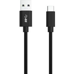 Ansmann USB kabel USB 3.2 Gen1 (USB 3.0 / USB 3.1 Gen1) USB-A zástrčka, USB-C ® zástrčka 1.20 m černá hliníková zástrčka, krytí TPE, oboustranně zapojitelná