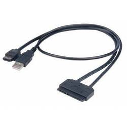 Akasa Pevné disky/SSD adaptér [1x kombinovaná SATA zásuvka 15+7-pólová - 1x USB 2.0 zástrčka A, eSATA zástrčka 7-pólová] Akasa Flexstor eSATA USB cavo SATA 0,4