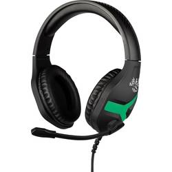 Konix NEMESIS Gaming Sluchátka On Ear kabelová stereo černá/zelená