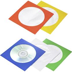 Basetech obal na CD BT-2267608 modrá, zelená, oranžová, bílá, žlutá 100 ks