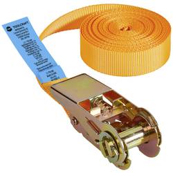 TOOLCRAFT TO-6802776 jednodílný upínací popruh Přivazovací únosnost napřímo (LC)=350 daN (d x š) 6 m x 25 mm přezka se zubatým páskem
