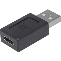 Manhattan USB 2.0 adaptér [1x USB 2.0 zástrčka A - 1x USB-C® zásuvka] Manhattan 354653 adattatore per inversione del genere dei cavi USB A USB C Nero