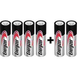 Energizer Max 4+2 tužková baterie AA alkalicko-manganová 1.5 V 6 ks