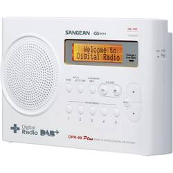 Sangean DPR-69+ přenosné rádio DAB+, FM s USB nabíječkou bílá