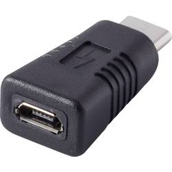 adaptér USB 2.0 Renkforce [1x USB-C® zástrčka - 1x micro USB 2.0 zásuvka B], černá