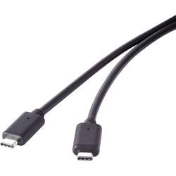 Renkforce USB kabel USB 3.2 Gen2x2 USB-C ® zástrčka, USB-C ® zástrčka 0.50 m černá pozlacené kontakty RF-4381068
