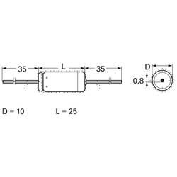 FTCAP A47104010025 / 1010480 elektrolytický kondenzátor axiální 470 µF 40 V (Ø x d) 10 mm x 25 mm 1 ks