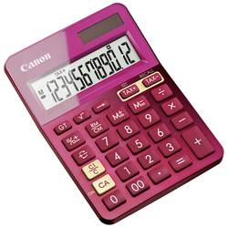 Canon LS-123K stolní kalkulačka růžová Displej (počet míst): 12 na baterii, solární napájení (š x v x h) 104 x 25 x 145 mm