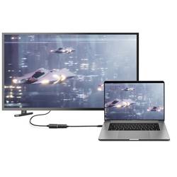 Renkforce USB-C® / DisplayPort kabelový adaptér USB-C ® zástrčka, DisplayPort zásuvka 0.14 m černá RF-4613070 Kabel pro displeje USB-C®