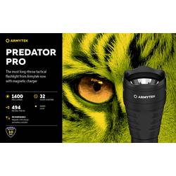 ArmyTek Predator Pro Warm F07301W LED kapesní svítilna napájeno akumulátorem 1400 lm 136 g