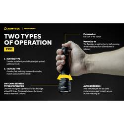 ArmyTek Predator Pro Warm F07301W LED kapesní svítilna napájeno akumulátorem 1400 lm 136 g