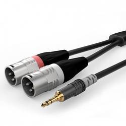 Sommer Cable HBA-3SM2-0300 audio kabelový adaptér [1x XLR zástrčka 3pólová - 1x jack zástrčka 3,5 mm] 3.00 m černá