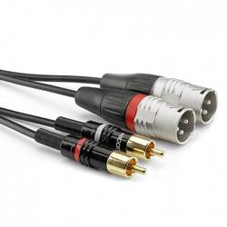 Sommer Cable HBP-M2C2-0150 audio kabelový adaptér [2x cinch zástrčka - 2x XLR zástrčka 3pólová] 1.50 m černá