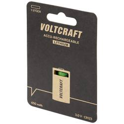 VOLTCRAFT speciální akumulátor CR 123 Hořejšek tlačítka lithiová 3 V 650 mAh 1 ks