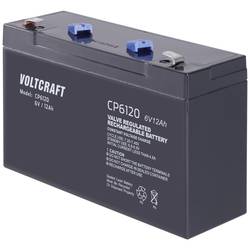 VOLTCRAFT CE6V/12Ah VC-12713950 olověný akumulátor 6 V 12 Ah olověný se skelným rounem (š x v x h) 151 x 100 x 50 mm plochý konektor 6,35 mm bezúdržbové