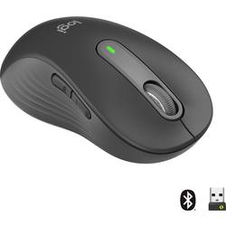 Logitech Signature M650 L left optická myš, přenos bezdrátový, Bluetooth®, 5 tlačítko, 4000 dpi, grafitová