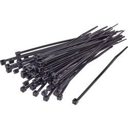 TRU COMPONENTS 1592862, TC-CVR200LBK203, stahovací pásky, 7.60 mm, 200 mm, černá, odolná vůči UV záření, 100 ks