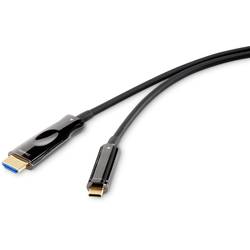 Renkforce USB-C® / HDMI kabelový adaptér USB-C ® zástrčka, Zástrčka HDMI-A 10.00 m černá RF-4532668 Kabel pro displeje USB-C®