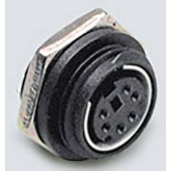 BKL Electronic 0204035 mini DIN konektor zásuvka, vestavná vertikální Pólů: 4 černá 1 ks