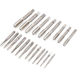 TOOLCRAFT TO-6800787 sada závitníků 21dílná metrický M3, M4, M5, M6, M8, M10, M12 pravotočivý DIN 352 HSS 1 ks