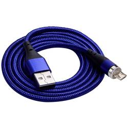 Akyga USB kabel USB-A zástrčka, USB Micro-B zástrčka 1.0 m modrá AK-USB-47