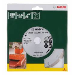 Bosch Accessories 2607019476 Bosch Power Tools diamantový řezný kotouč Průměr 180 mm Ø otvoru 22.23 mm stavební materiály 1 ks