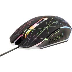 Renkforce RF-GM-120 optická herní myš, přenos USB, 6 tlačítko, 3600 dpi, černá