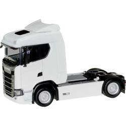 Herpa 310192 H0 model nákladního vozidla Scania Cs 20 nízkopřístřešk traktoru, bílá