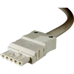 Adels-Contact 14845530 síťový připojovací kabel kabel s otevřenými konci - síťová zásuvka počet kontaktů: 4 + PE bílá 3.00 m 15 ks