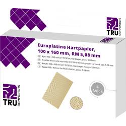 TRU COMPONENTS eurodeska tvrzený papír (d x š) 160 mm x 100 mm 35 µm Rastr (rozteč) 5.08 mm Množství 4 ks