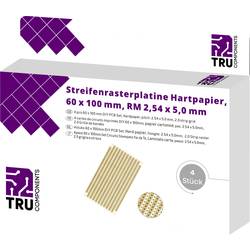 TRU COMPONENTS T1906SA041 eurodeska tvrzený papír (d x š) 100 mm x 60 mm 35 µm Rastr (rozteč) 5 mm Množství 4 ks
