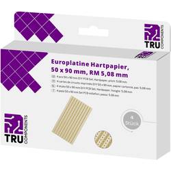 TRU COMPONENTS eurodeska tvrzený papír (d x š) 90 mm x 50 mm 35 µm Rastr (rozteč) 5.08 mm Množství 4 ks