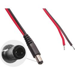 BKL Electronic 075827 nízkonapěťový připojovací kabel nízkonapěťová zástrčka - kabel s otevřenými konci 5.50 mm 2.50 mm 2.00 m 1 ks