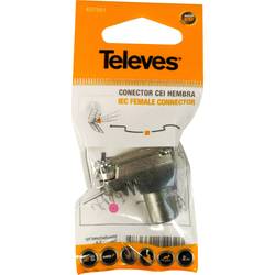 Televes 437501 Úhlová spojka na koaxiální kabel Připojení kabelu: IEC zásuvka na koaxiální kabel 1 ks