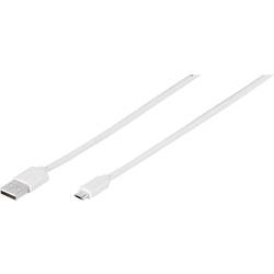 Vivanco USB kabel USB 2.0 USB-A zástrčka, USB Micro-B zástrčka 1.00 m bílá 35816