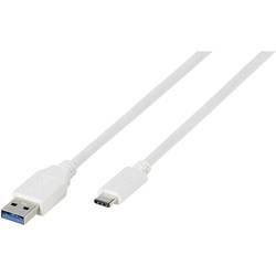 Vivanco USB kabel USB 3.2 Gen1 (USB 3.0 / USB 3.1 Gen1) USB-A zástrčka, USB-C ® zástrčka 1.00 m bílá 37560