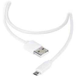 Vivanco USB kabel USB 2.0 USB-A zástrčka, USB Micro-B zástrčka 1.20 m bílá 36252